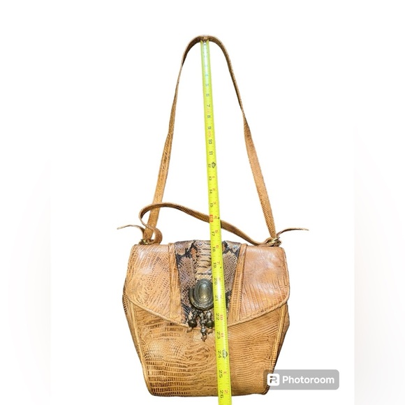 Vintage Sharif Snakeskin Crossbody western Bohemian bag - Picture 4 of 7